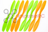 HQ Prop 8x4.5 Slow Fly - GREEN/ORANGE (8 Pack)