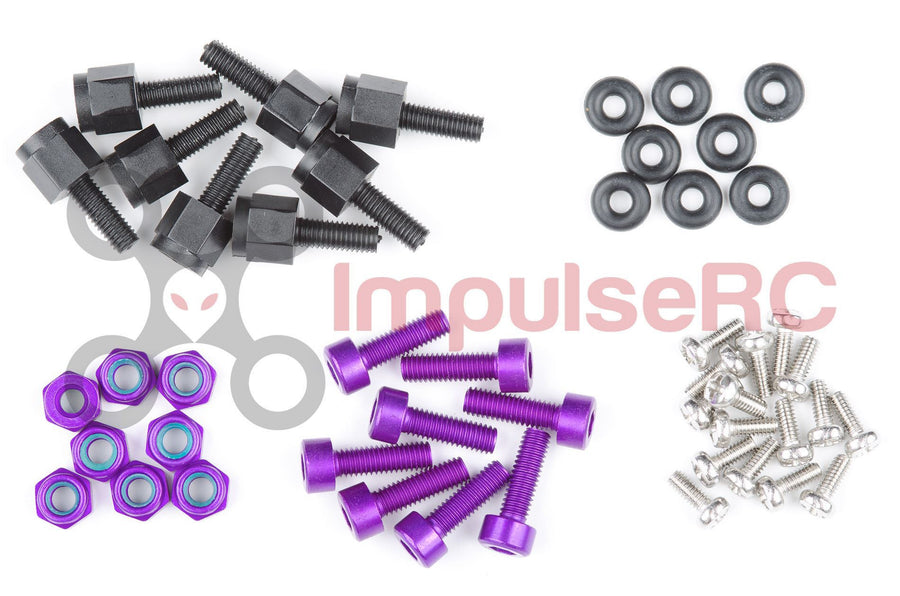 Warpquad - 200mm Frame - Full Screw Pack - Purple