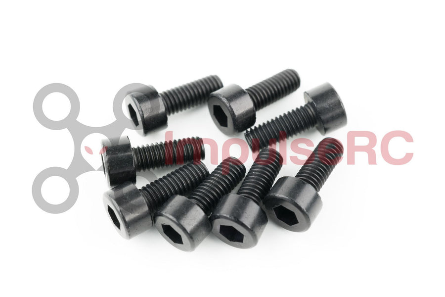 M3 x 8mm - Aluminium Cap Screw Black (8 Pack)