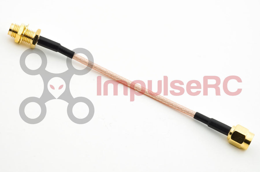 10cm RP-SMA pigtail - Straight bulkhead