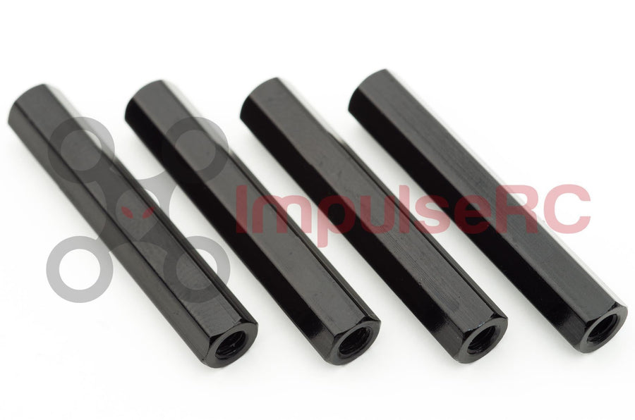 Standoff M3 Aluminium Hex 5mm x 30mm Black (4 Pack)