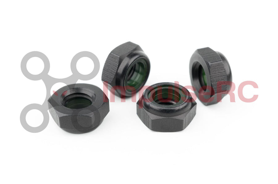 M5 - Aluminium Nylock Black - Motor Nuts (4 Pack)