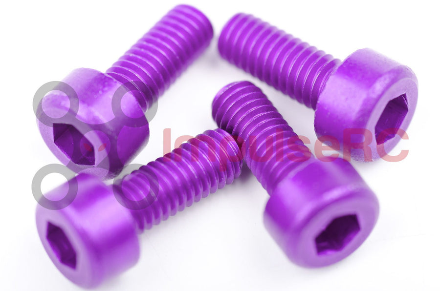M3 x 8mm - Aluminium Cap Screw Purple (4 Pack)