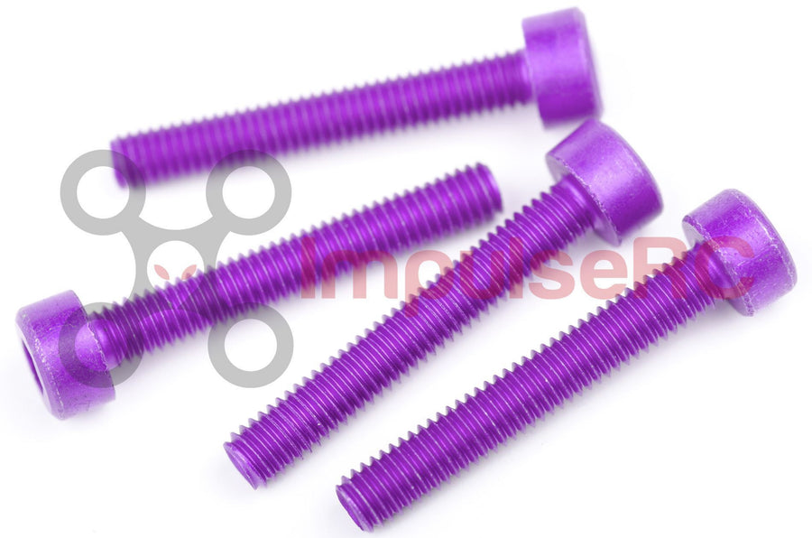 M3 x 20mm - Aluminium Cap Screw Purple (4 Pack)