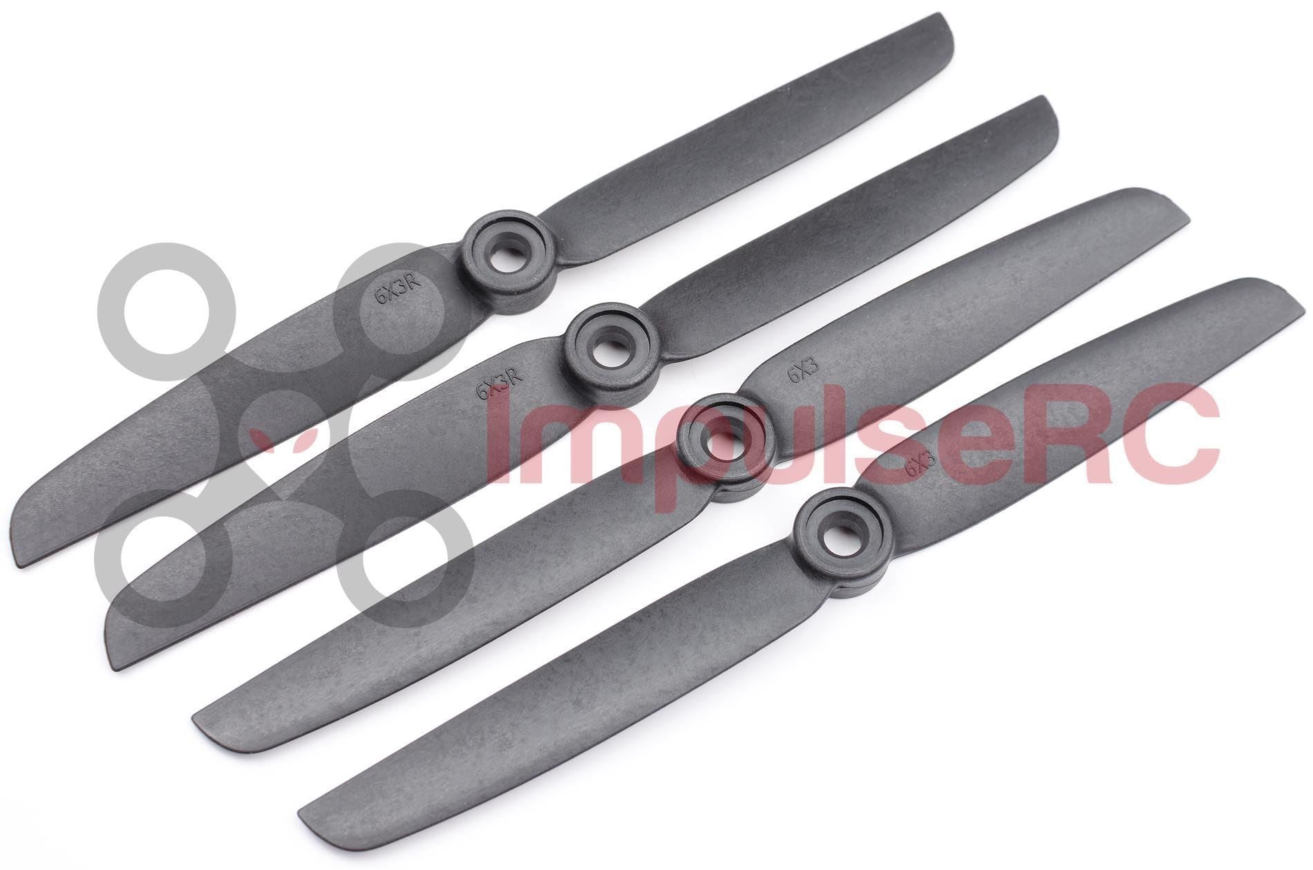 HQ Prop 6x3 - BLACK - (4 Pack)