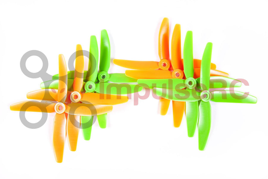 HQ Prop 5x4x4 - GREEN/ORANGE - (8 Pack)
