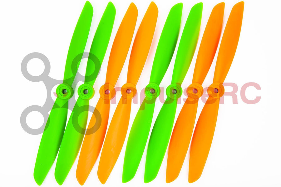 HQ Prop 7x4.5 - GREEN/ORANGE (8 Pack)