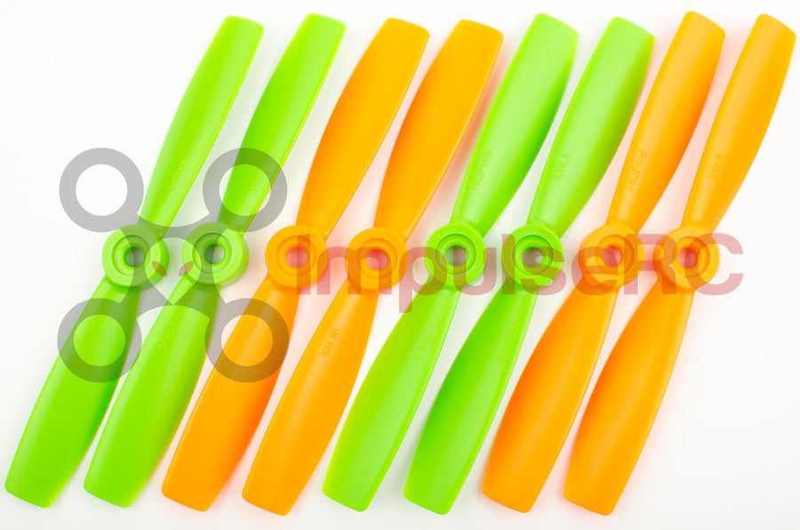 HQ Prop 5x4.5 Bullnose - GREEN/ORANGE - (8 Pack)