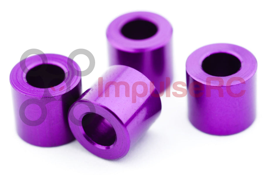 Aluminium M3 Spacer 5.5mm - Purple - (4 Pack)