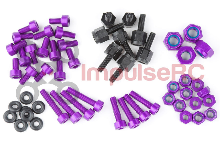 Warpquad - 230 & 270mm Frames - Full Screw Pack - Purple