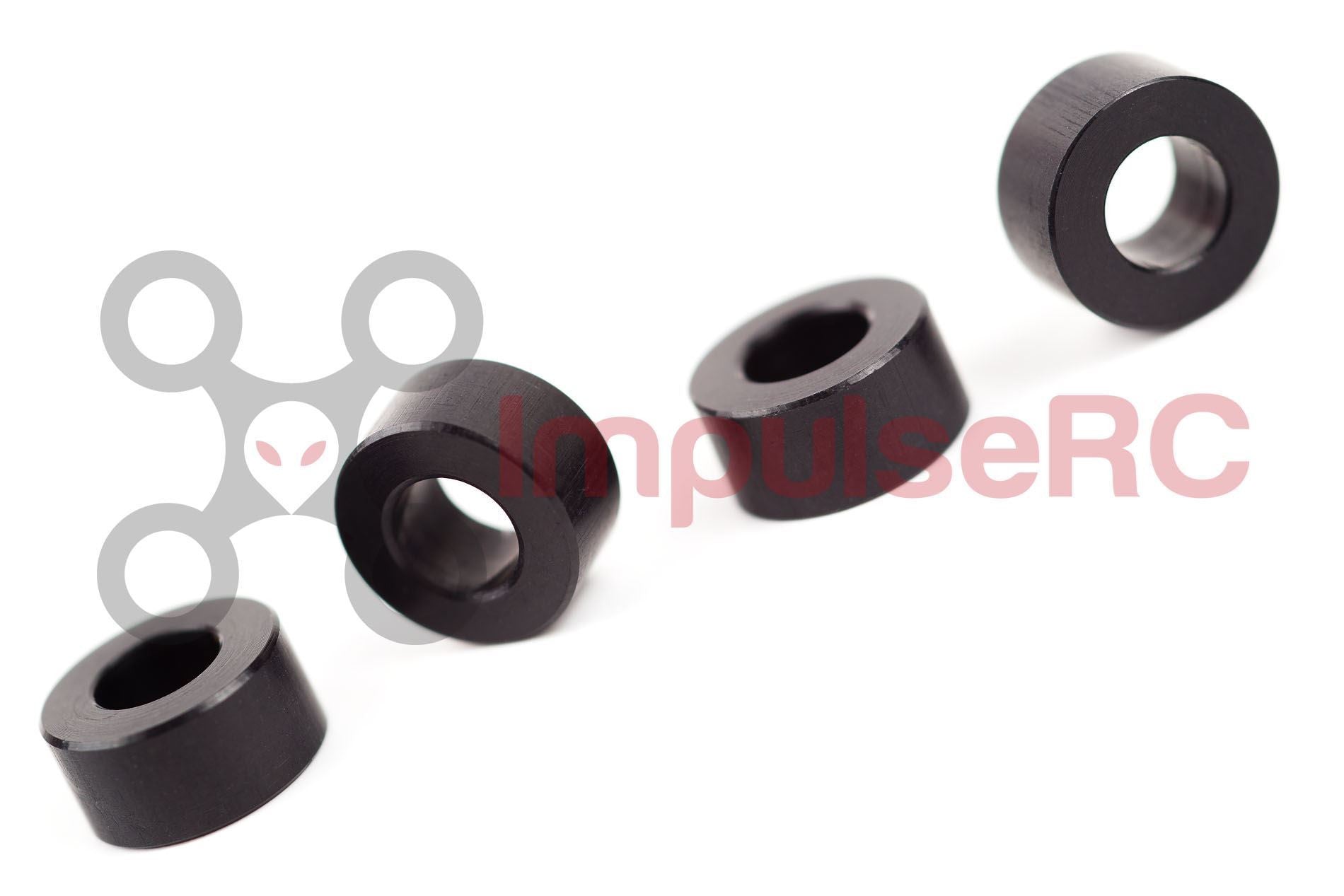 Aluminum M3 Spacer 3mm - Black - (4 Pack)