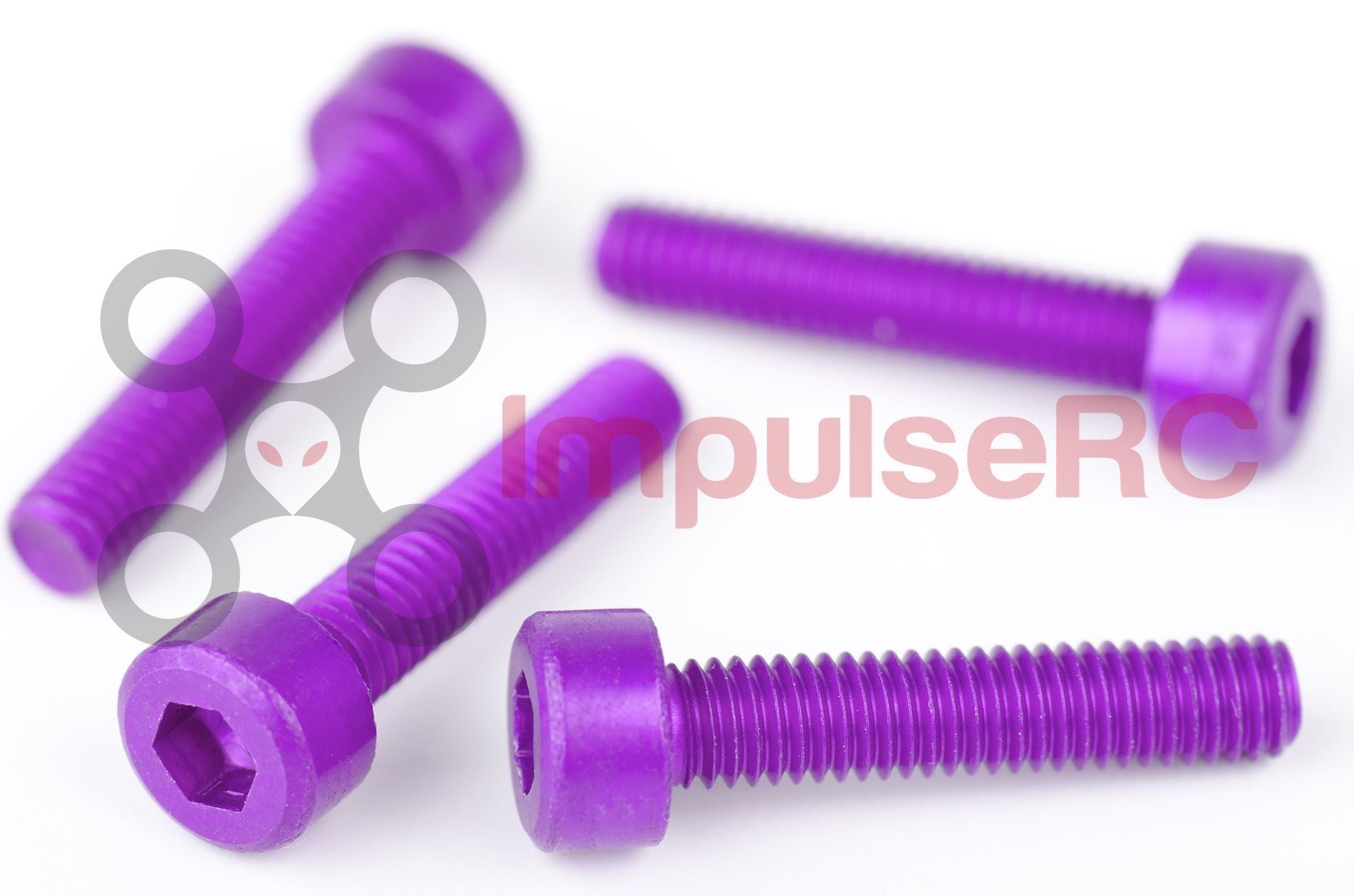 M3 x 15mm - Aluminium Cap Screw Purple (4 Pack)