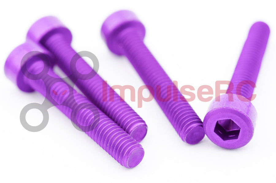 M3 x 18mm - Aluminium Cap Screw Purple (4 Pack)