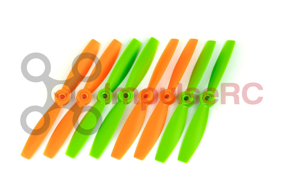 HQ Prop 5.5x4.5 Bullnose - GREEN/ORANGE (8 Pack)