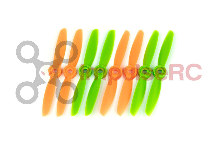 HQ Prop 4x4.5 - GREEN/ORANGE - (8 Pack)
