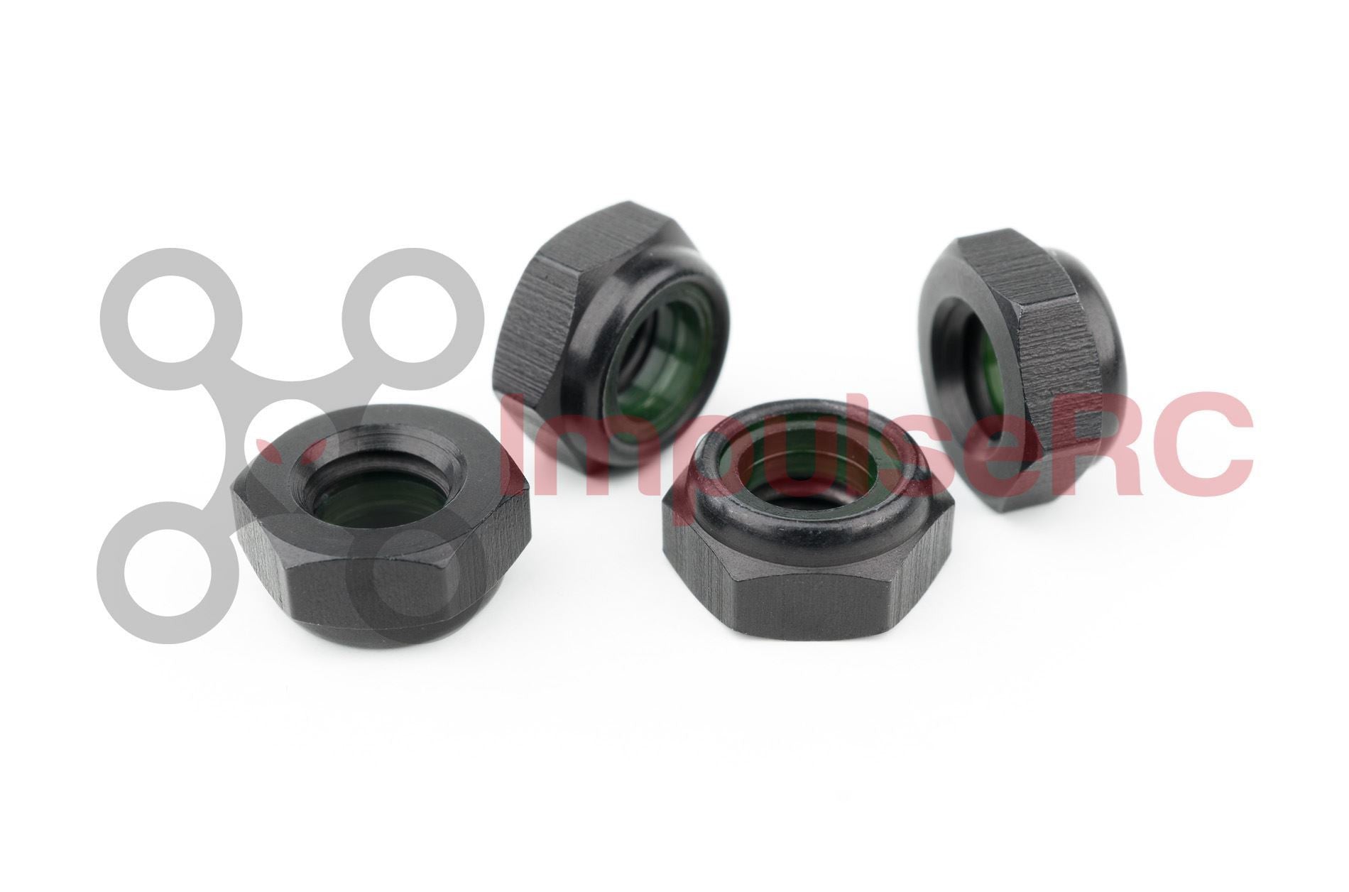 M5 - Aluminium Nylock Black - Motor Nuts (4 Pack)