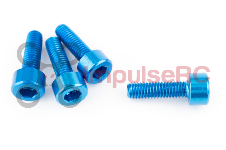 M3 x 10mm - Aluminium Cap Screw Blue (4 Pack)