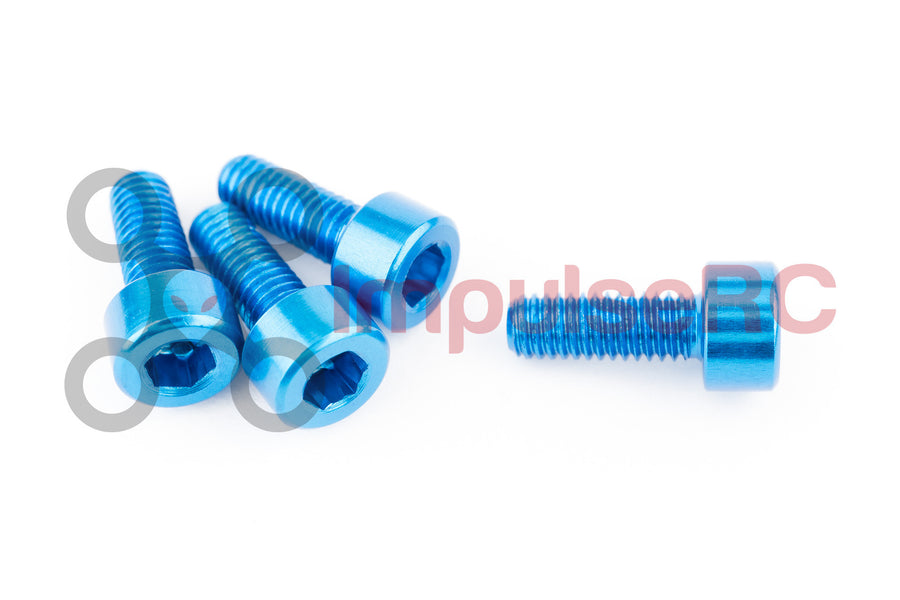 M3 x 8mm - Aluminium Cap Screw Blue (4 Pack)