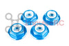 M5 - Aluminium Flanged Nylock Blue - Motor Nuts (4 Pack)